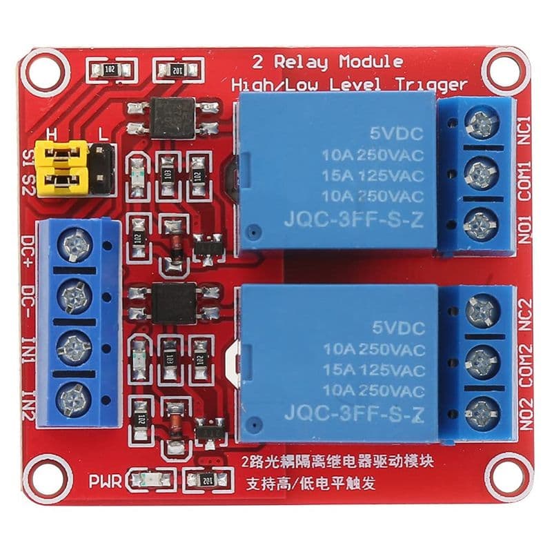 5V Two Channel Isolated Relay Module optocoupler High and Low Level Trigger - View 2
