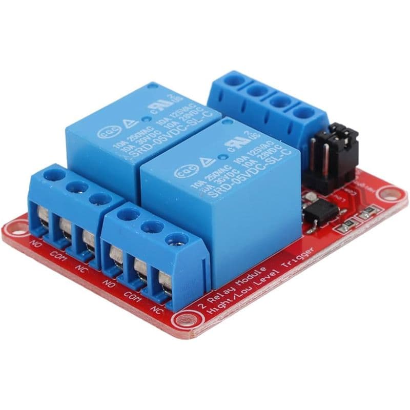 5V Two Channel Isolated Relay Module optocoupler High and Low Level Trigger - View 3