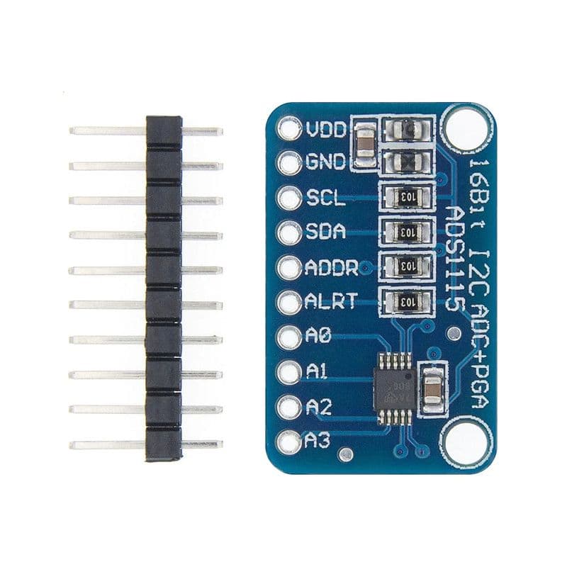 ADS1115 16-Bit ADC 4 Channel Analog to Digital converter with Programmable Gain Amplifier (Original IC) - View 3