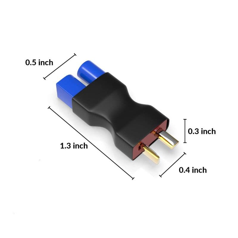 T-Plug Male to EC3 Female Connector Adapter for RC LiPo Battery Converter - View 3