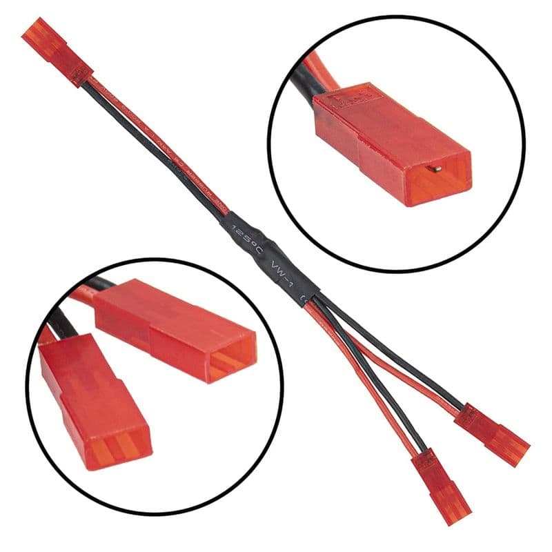 JST 1 Male To 2 Female Parallel Connection Cable - View 2