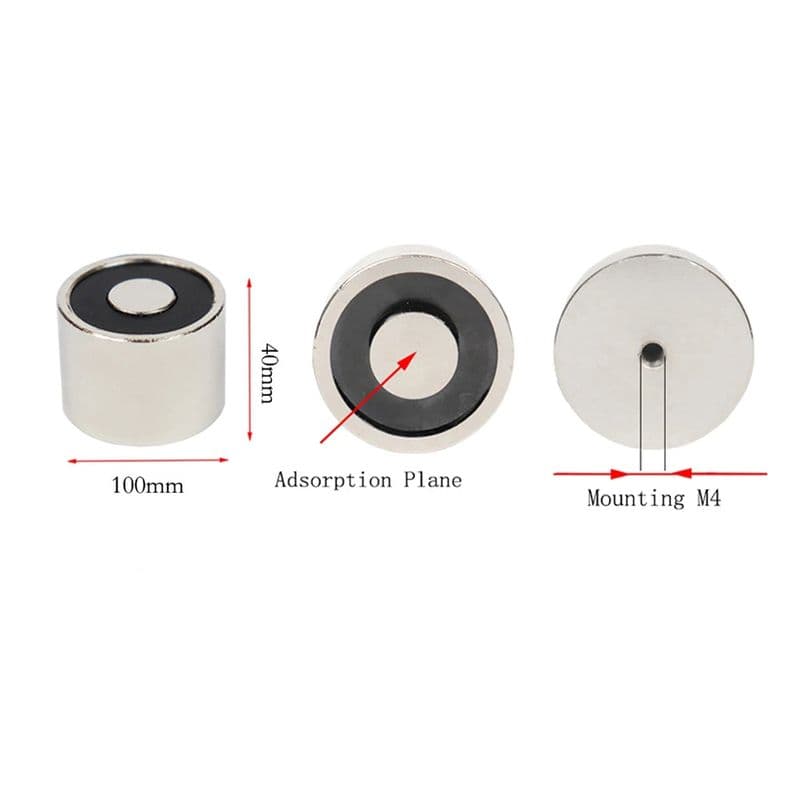 100x40mm DC12V 240Kg 12W Circular Strong Industrial Electromagnet Lifting Magnet - View 3
