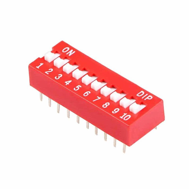 DIP Switch 20 Pin (10 Bit) Pitch 2.54mm - View 2