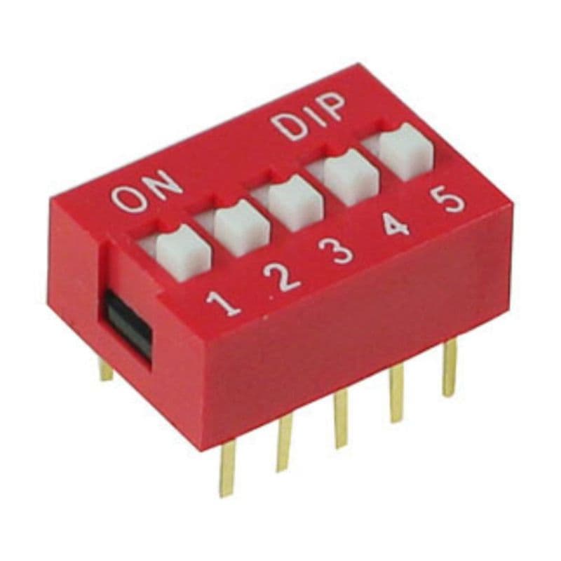 DIP Switch 10 Pin (5 Bit) Pitch 2.54mm - View 1