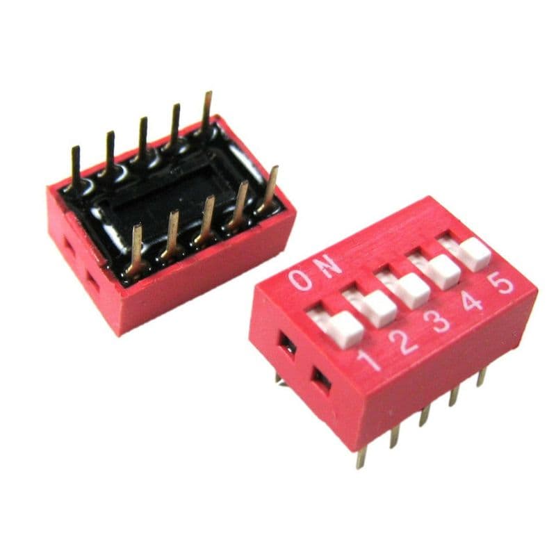 DIP Switch 10 Pin (5 Bit) Pitch 2.54mm - View 3