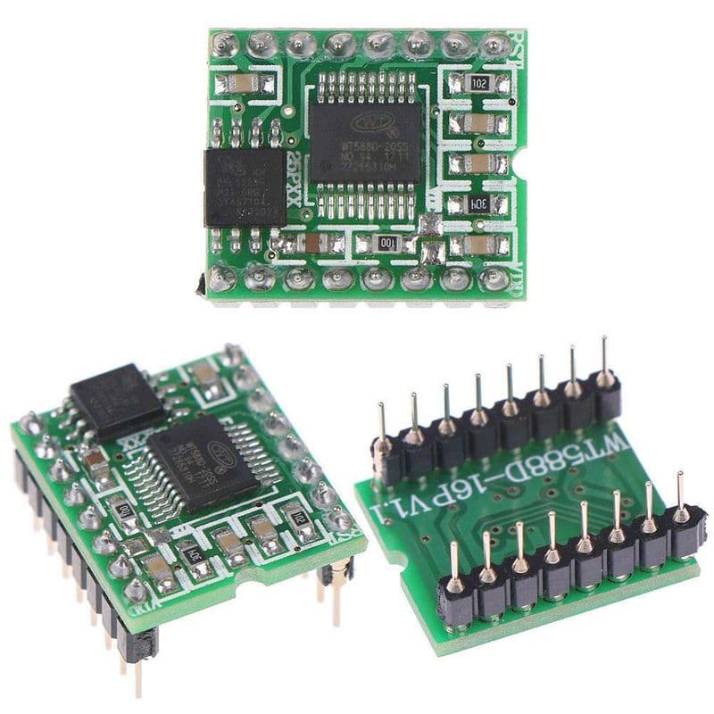 WT588D-16P Voice Sound Audio Player Module 2.8-5.5VDC for Arduino - View 2