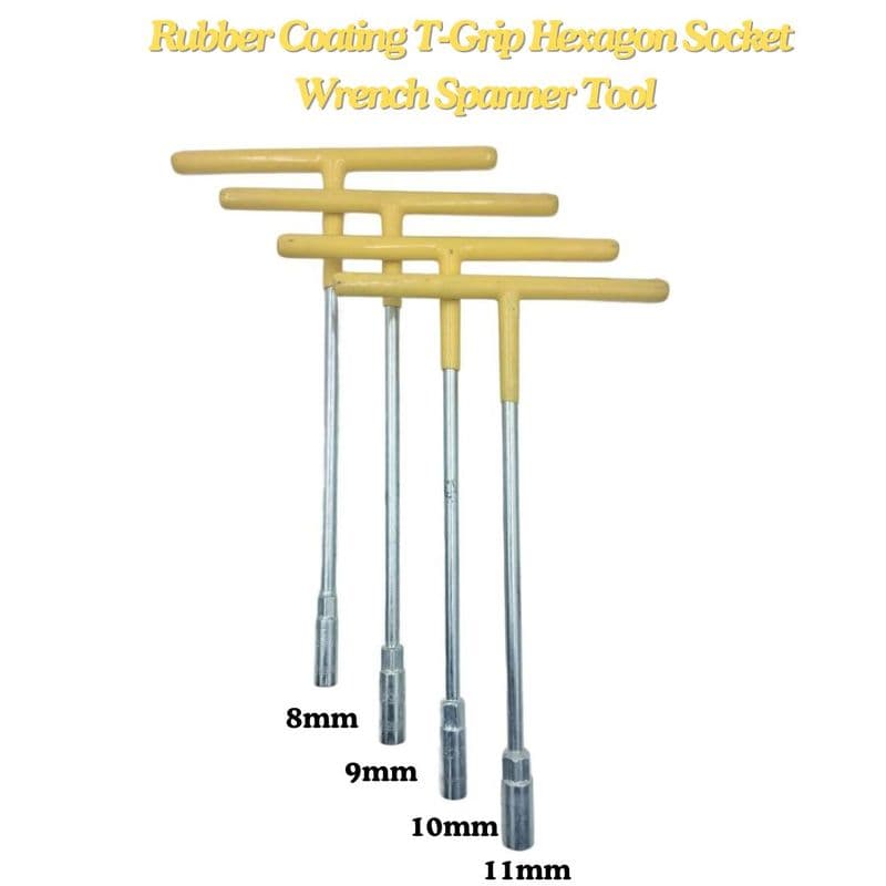 Rubber-Coated T-Grip Hexagon Socket Wrench Spanner Tool - View 2