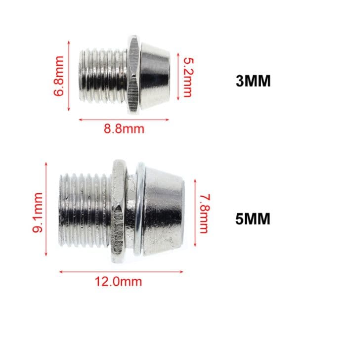 LED Holder Chrome Metal Silver Covered - View 2