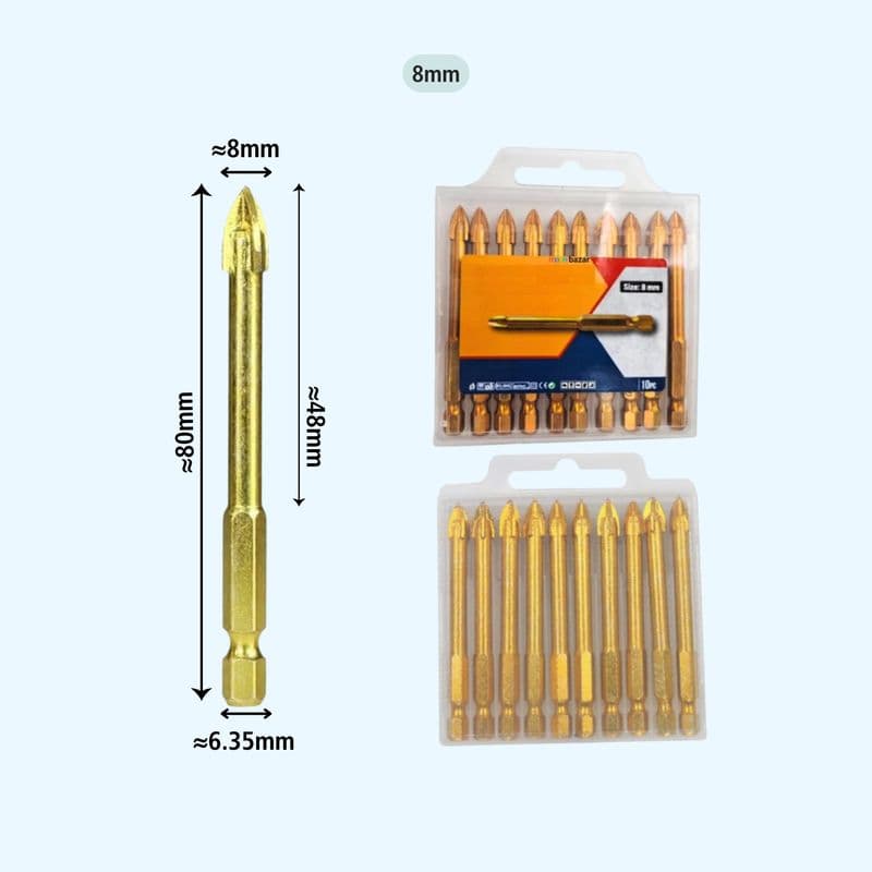 Hex-Shank Ceramic Drill Bit Set for Tile/Glass - View 2