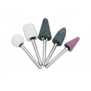 5 Pcs 3mm (1/8in) Shank Abrasive Mounted Stone Rotary Tool Bits - View 1