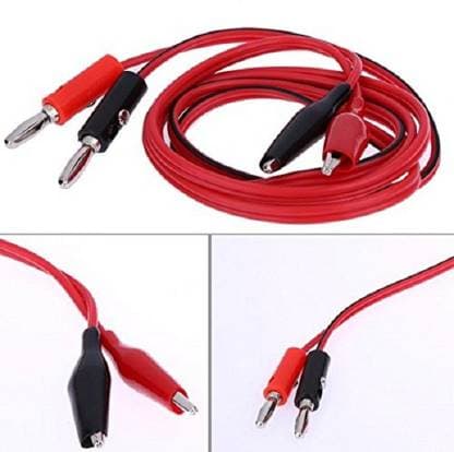 4mm Banana Plug to 35mm Alligator Clip Test Leads Pair - View 2