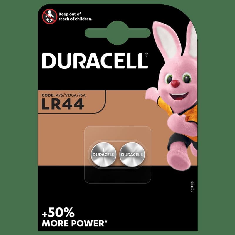 Duracell LR44 1.5V Alkaline Battery Button Cell - View 2