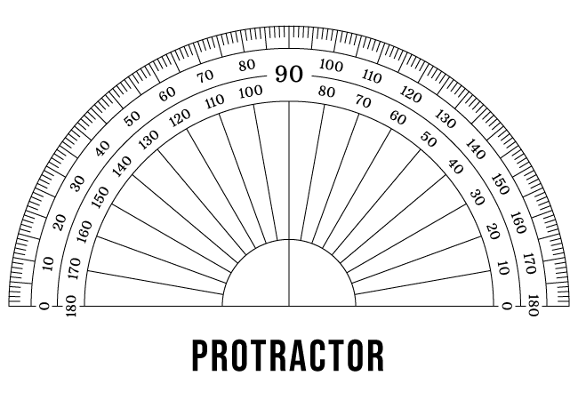 180 Degree Half Round Circle Protractor D Ruler - View 1