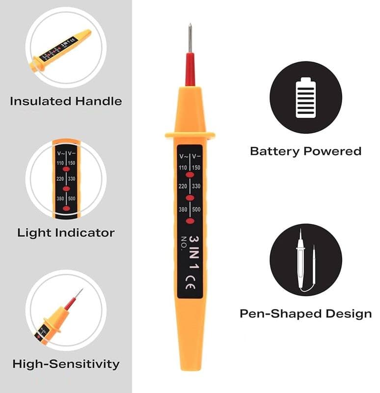AC/DC Voltage Tester Pen with Probe - View 2