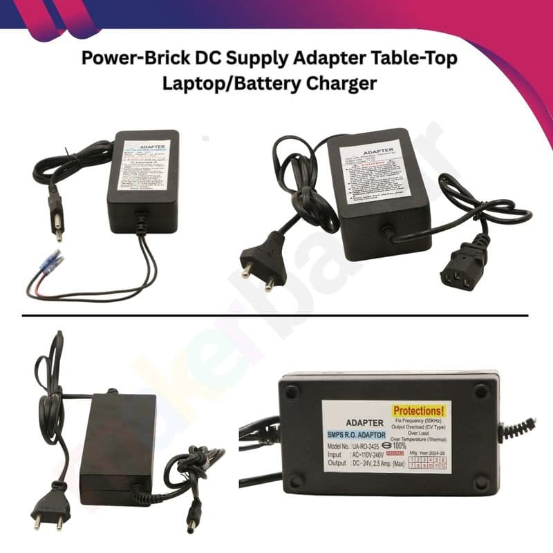 Generic: Power-Brick DC Supply Adapter Table-Top Laptop/Battery Charger - View 1