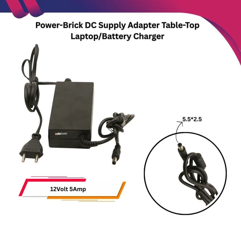 Generic: Power-Brick DC Supply Adapter Table-Top Laptop/Battery Charger - View 3