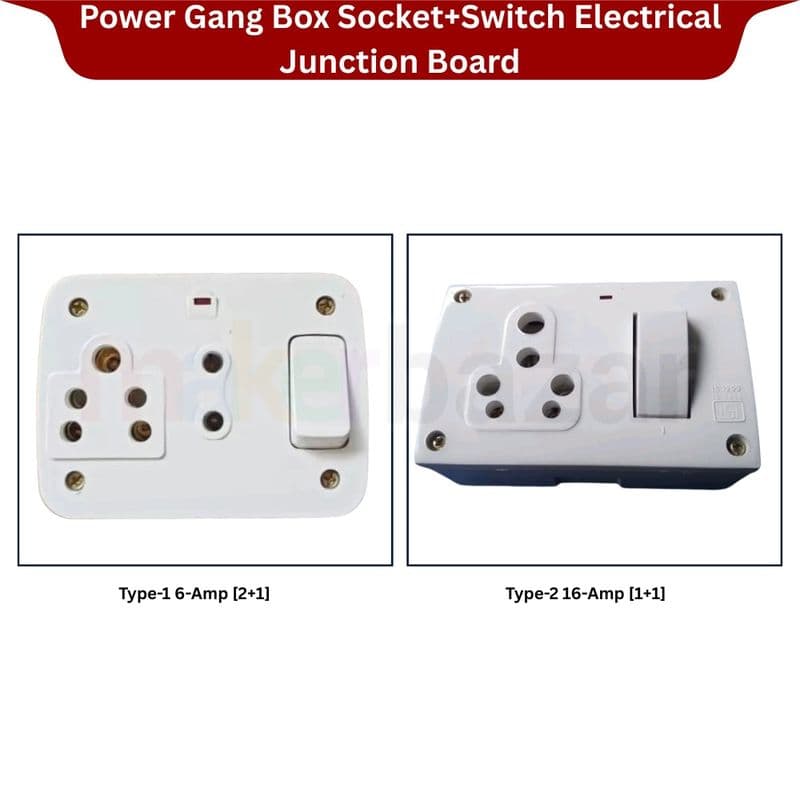 Power Gang Box Socket+Switch Electrical Junction Board - View 1