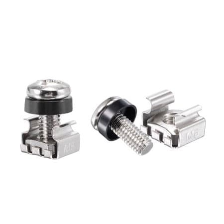 M6 Mounting Screws & Cage Nuts Set For Network Server Racks - View 1