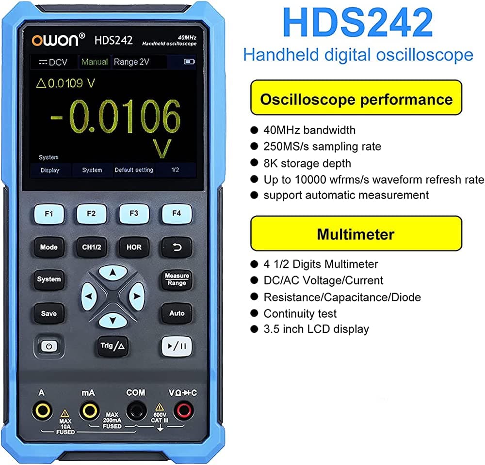 Owon: HDS242 40Mhz Handheld Digital Oscilloscope - View 2