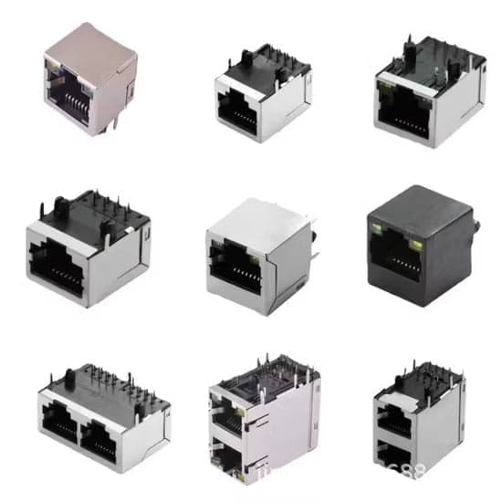Ethernet Connector PCB Mount Female RJ45 8P8C - View 2