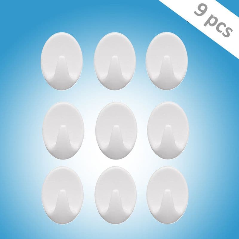9pcs Self Adhesive Hooks for DIY Projects/ Home Use - View 2