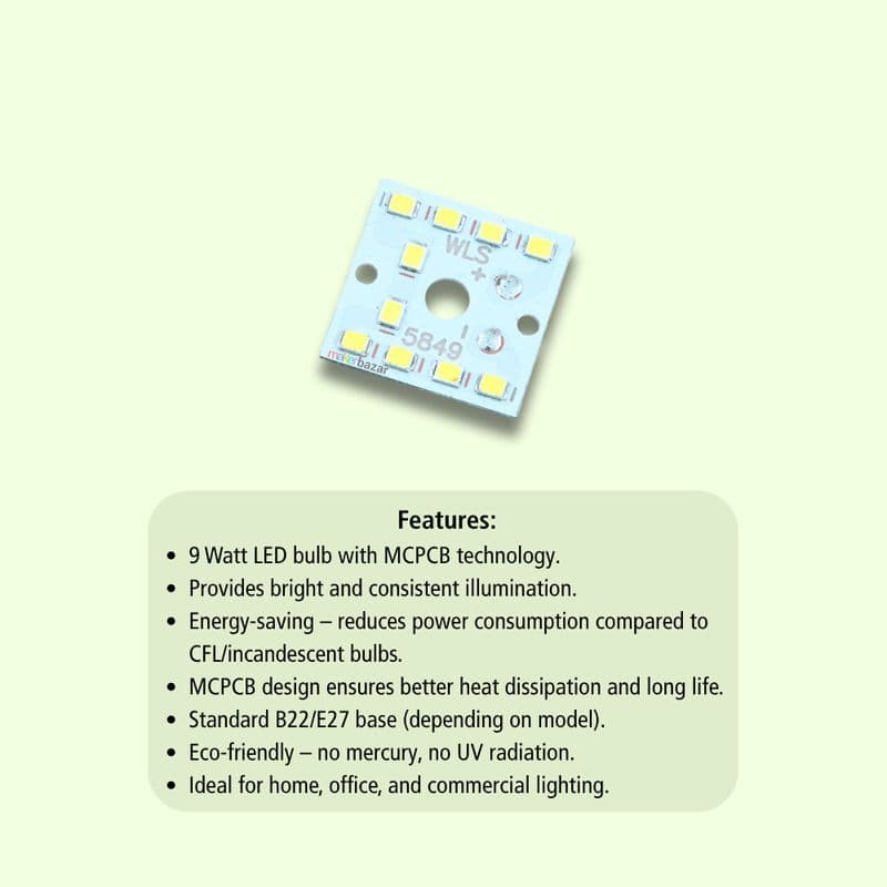 9W MCPCB 25x25mm Metal Core LED PCB - View 3
