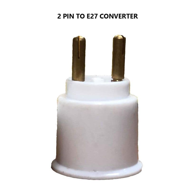 2-Pin to E27 Socket Holder Light Bulb Adapter - View 2