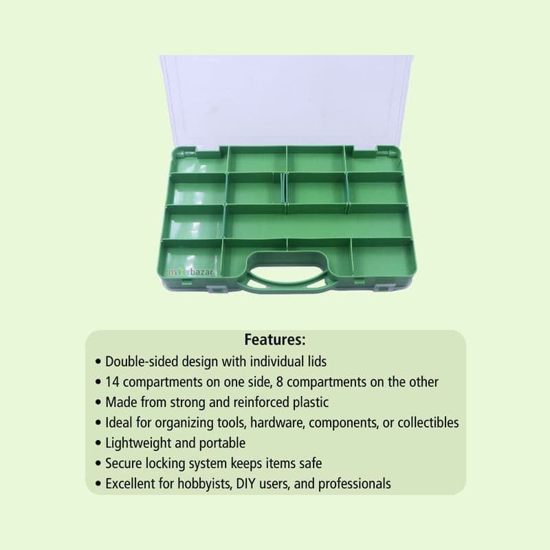B-300 Double-Sided Plastic Tool Box with Compartments - View 2