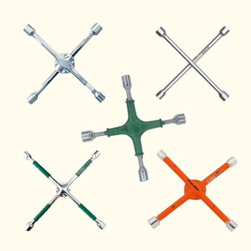 Generic: 4-Way Cross Wheel Spanner Car Wheel Wrench - View 3