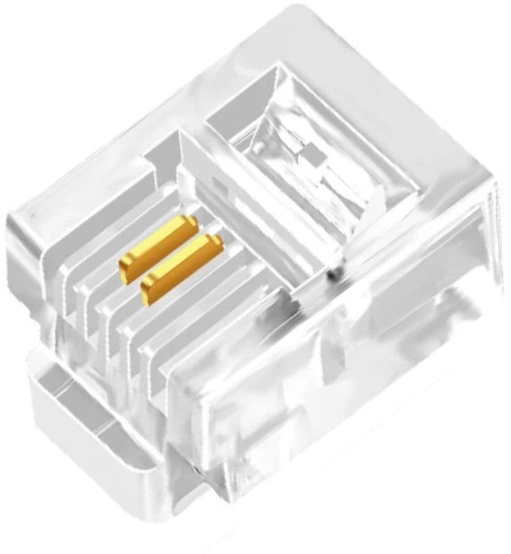 RJ11 Connector 6P2C Male Telephone Plug - View 1