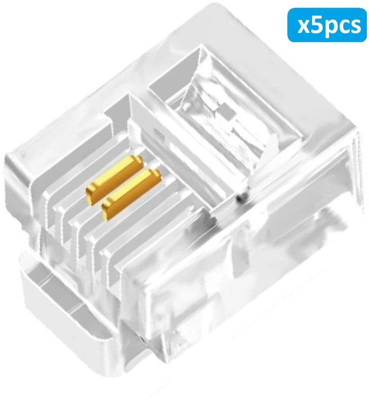 RJ11 Connector 6P2C Male Telephone Plug - View 3