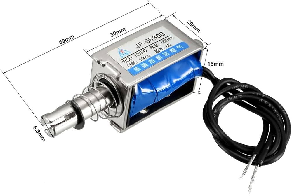 JF-0630B DC 10mm 6N Push Pull Solenoid Electromagnet - View 3