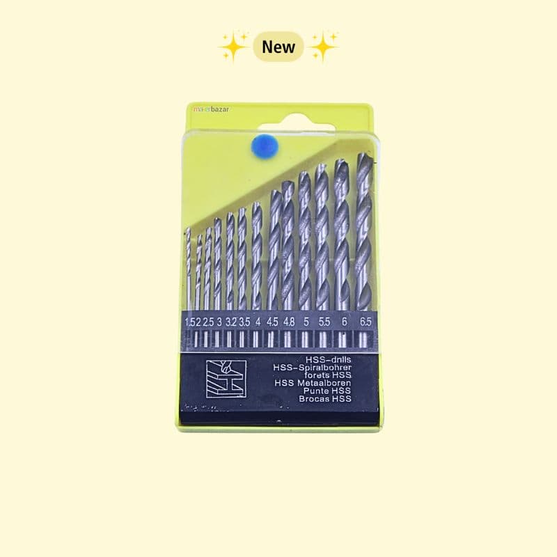 Generic: 13pcs HSS Straight Shank Twist Drill Bit Set Kit with Case (1.5-6.5mm) - View 1