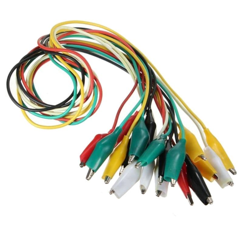 Multicolor Alligator Crocodile Clips Electrical Test Lead Wire 19in/50cm - View 2
