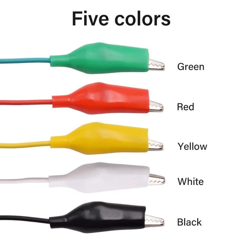 Multicolor Alligator Crocodile Clips Electrical Test Lead Wire 19in/50cm - View 3