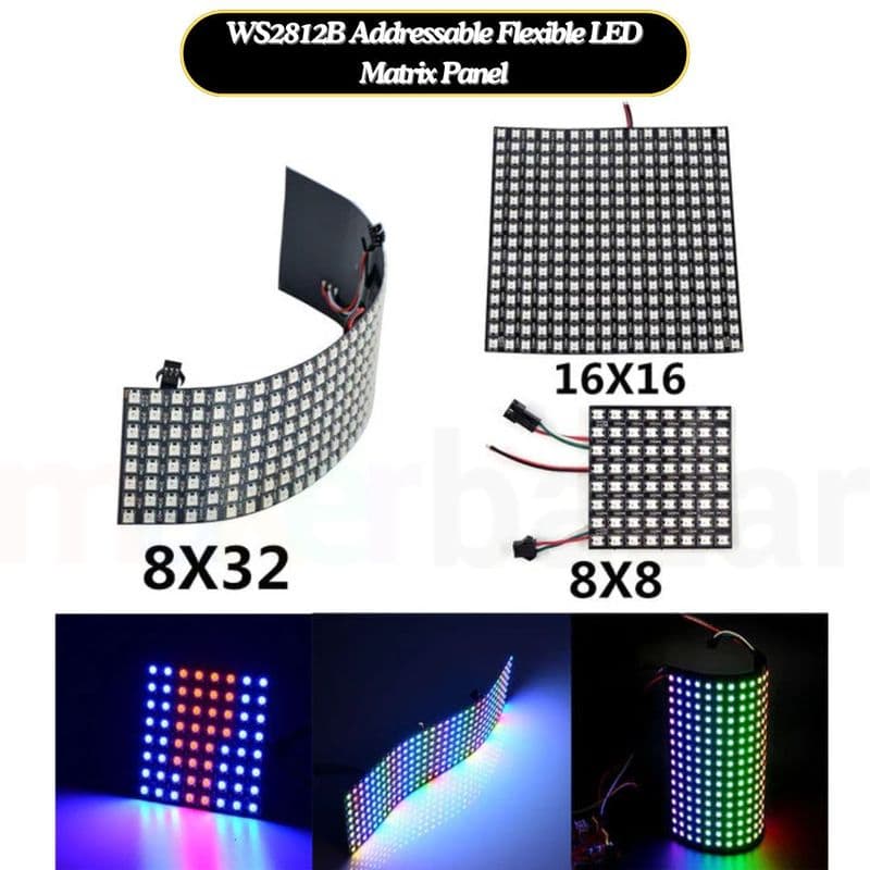 WS2812B Addressable Flexible LED Matrix Panel - View 1