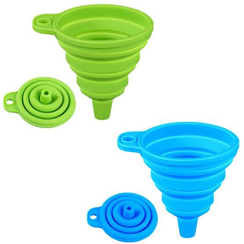 Collapsible Heat Resistant Silicone Funnel - Multicolour - View 1