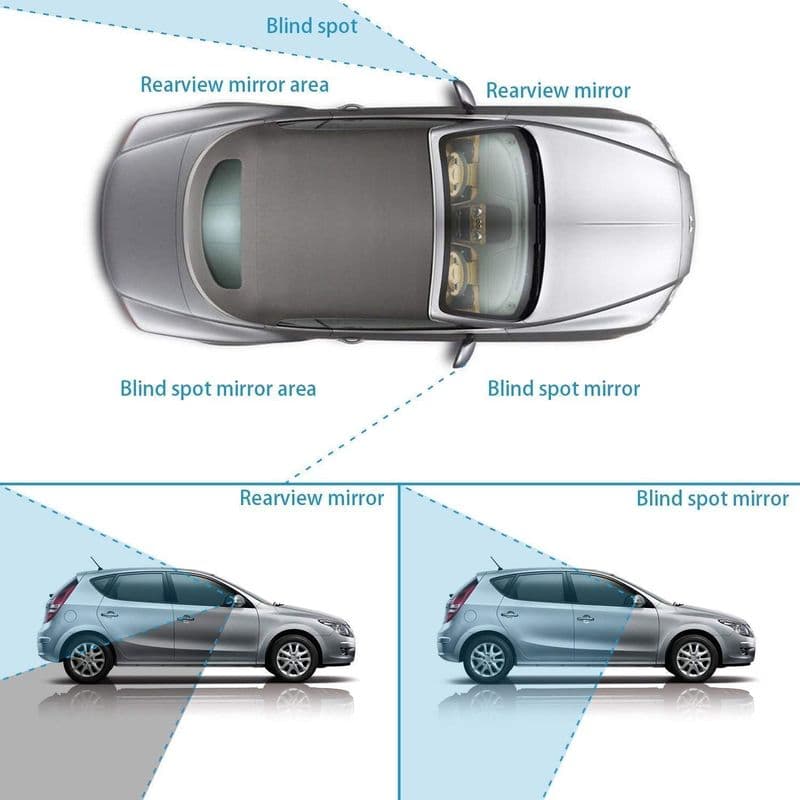 2pcs Frameless Round Convex Rear View Blind Spot Mirror For Cars - View 3