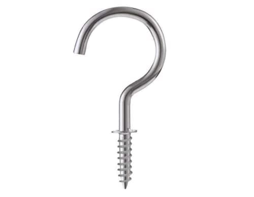 1in/25mm J Hook Stainless Steel Ceiling Hooks Cups Screw Holder - View 1