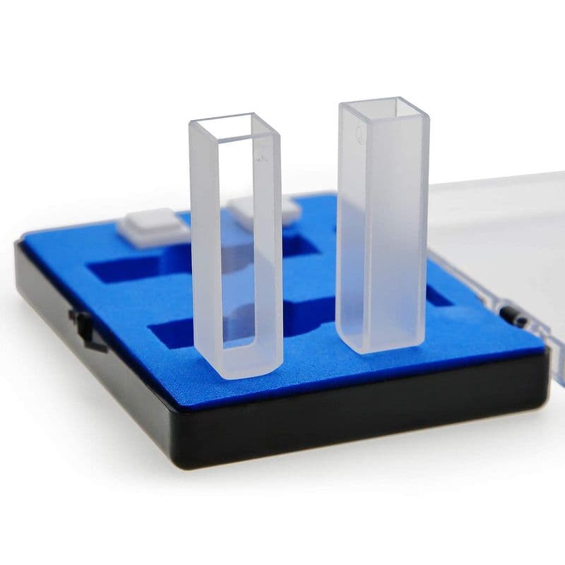 UV Quartz Cuvette For Spectrophotometer, Pathlength 10mm, Volume 3.5ml (Pack of 2) - View 1