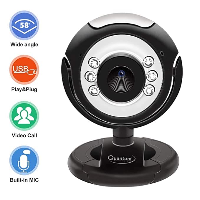 Quantum QHM495LM 6 Light USB Webcam for Laptop/Desktop - View 3