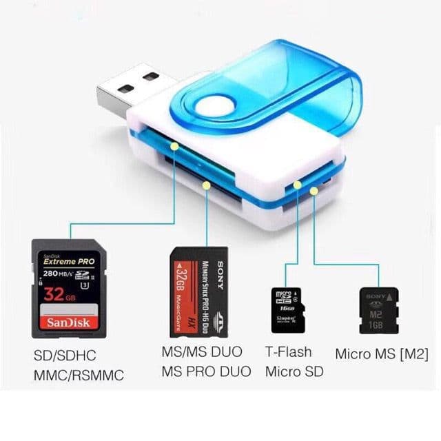 Generic: 4-in-1 USB 2.0 Memory Card Reader - View 2