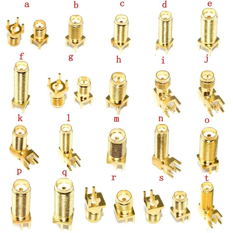 SMA Female Connectors Thru-Hole - View 1