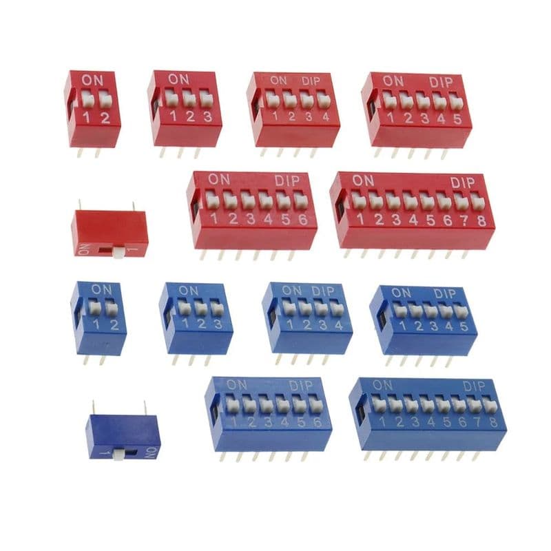 DIP Slide Switch 2.54mm Straight - View 1