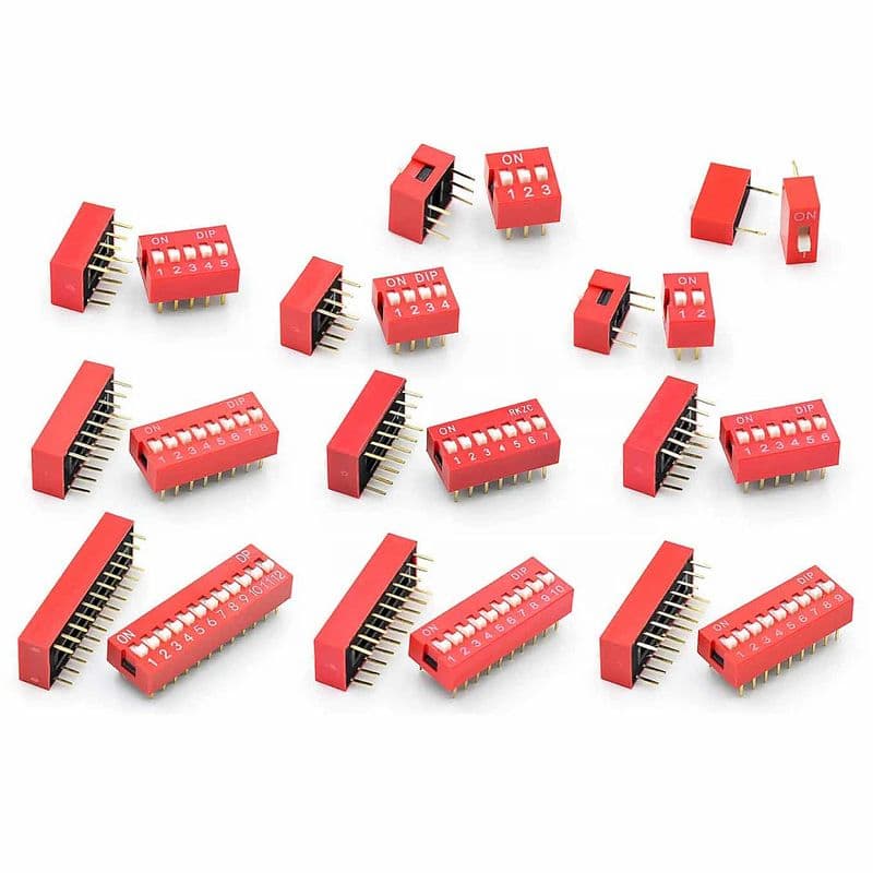 DIP Slide Switch 2.54mm Straight - View 2