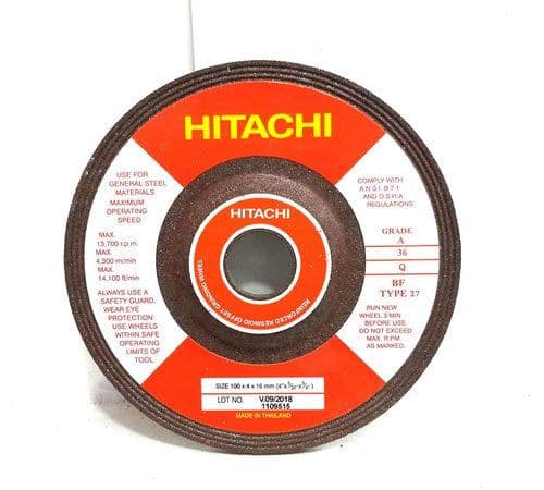 Hitachi: 4in Metal Grinding Wheel Disc for Grinder Machine - View 1