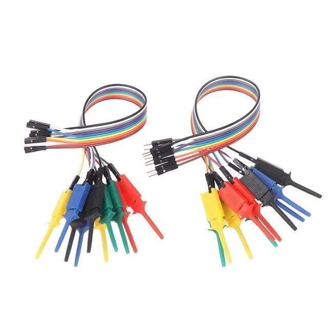 10Pins Dupont to Test Hook Clip Logic Analyzer Test Folder for USB Saleae 24M 8CH - View 1