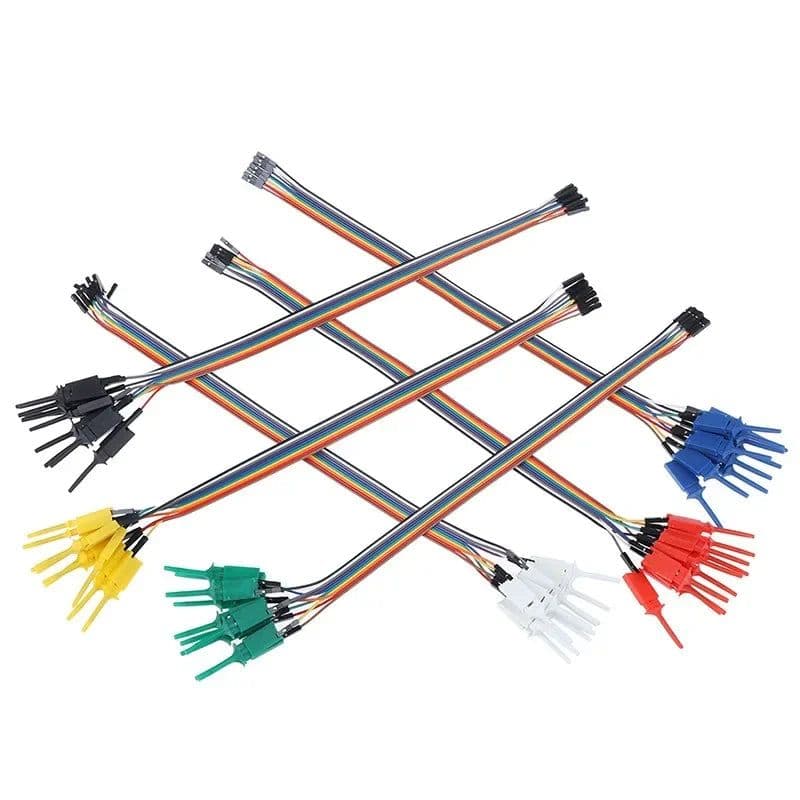 10Pins Dupont to Test Hook Clip Logic Analyzer Test Folder for USB Saleae 24M 8CH - View 2