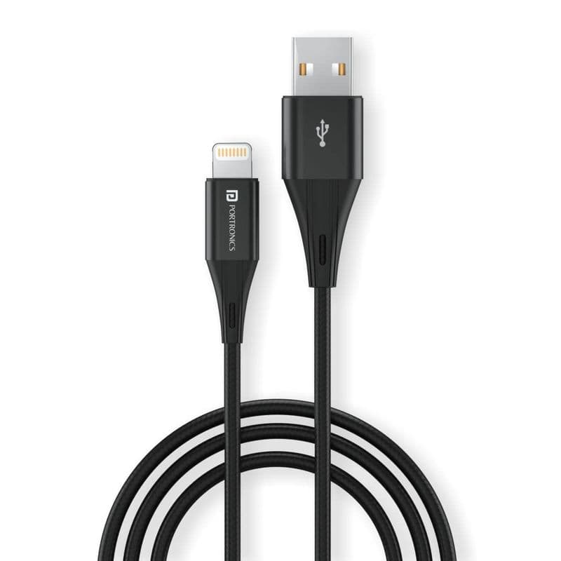 Portronics: USB-A to 8-Pins Lighting Data Cable - View 3