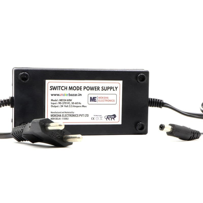 ME: 24 Volt 2.5 Amp Premium Power Supply with 2.5mm Jack 60W Adapter (Power Cord Included) - View 2